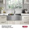 30&rdquo; Workstation Undermount&nbsp;Single Bowl&nbsp;16 Gauge Stainless Steel&nbsp;Farmhouse Apron Front Kitchen Sink&nbsp;with&nbsp;WorkFlow&trade; Ledge and Accessories